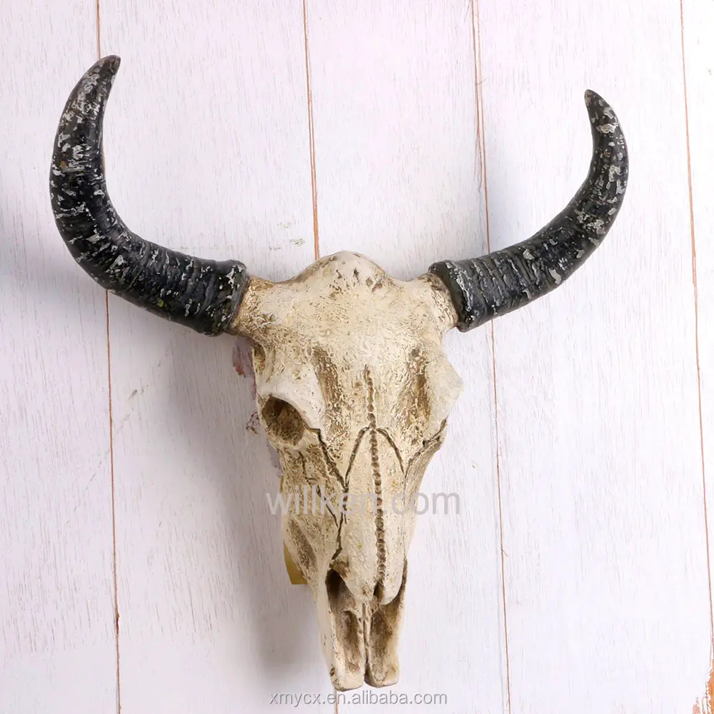 แขวนผนังDesignsสัตว์หัวรูปปั้นPolyresin Bull Skeleton