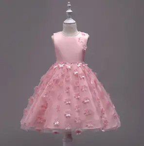 Vestido para meninas, novo design ocidental europeu crianças festa de casamento princesa vestido de menina 601