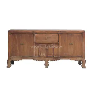 Chinese antique classic wholesale furniture vintage rustic walnut wood natural sideboards