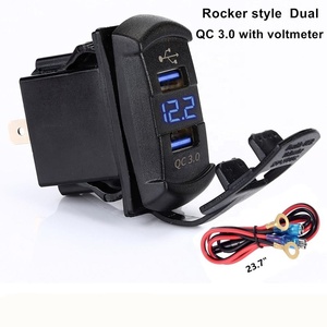 <span class=keywords><strong>Cargador</strong></span> USB Marino Impermeable de 36W, Estilo Rocker, Doble QC 3.0, con Voltímetro Digital LED y Fusible para Auto, Barco, Marino, ATV - Product Image 2