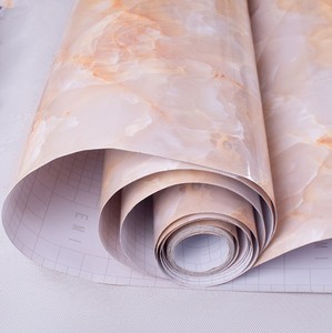 Gline hazır 60x200cm pembe yeşim kendinden yapışkanlı 3d mermer vinil duvar kağıdı - Product Image 1