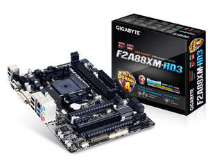 Amd gigabyte a88x atx placa de escritorio, fm2+ zócalo, ddr <span class=keywords><strong>3</strong></span>, hdmi, dual- enlace dvi, d-sub, ga-f2a88xm-hd3 - Product Image 1