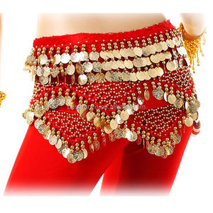BestDance <strong>Belly</strong> <strong>Dance</strong> <strong>Costume</strong> Hip Scarf Belt Velvet Golden Coins Waist Belt <strong>Costume</strong> - Product Image 3