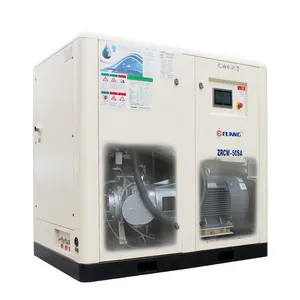 50HP 37Kw 12Bar 65 - 162 cfm su yağlama yağsız VSD sessiz vidalı hava kompresörü