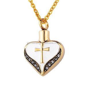 Collar Urna de Acero Inoxidable con Forma de Corazón, Joyería de Cremación, Colgante Clásico Ortodoxo para Niños, Recuerdo Conmemorativo para Mascotas, Porta Cenizas - Product Image 5