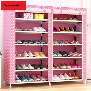 Portable Porte-Chaussures Double Rangée Étagère À Chaussures recouvert de Tissu Non-Tissé Étagère - Product Image 4