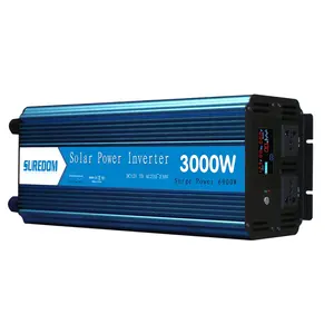 Inversor de onda sinusoidal pura de 3000w, 12v, 220v, CC a CA, Sistema solar para uso doméstico