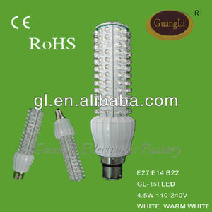 Ce y rohs aprobados 220v alto brillo e27/b22 bombilla de luz led de maíz - Product Image 1