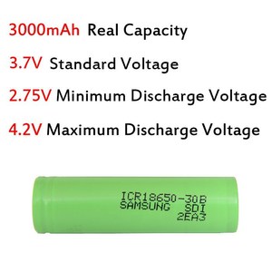 Alto consumo icr li ion 18650 3000 mah para samsung - Product Image 2