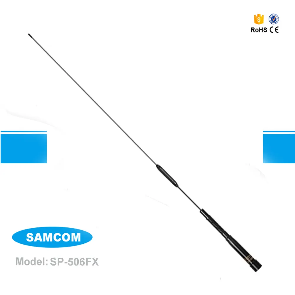 SAMCOM-antena SP-506FX Vhf Uhf de alta ganancia, 144Mhz, 433Mhz, para transceptor móvil