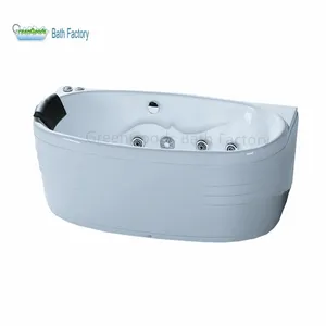 Modern 1600MM Oval Gloss Adult Family Bathroom Use Tub Spa White Acrylic Soaking Bathtub