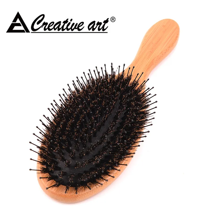 Amazon Hot Selling Bamboo Hair Brush And Boar Bristle Hair Brush And Hair Brush Cleaner Set Wholesale