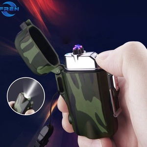 FREN FR-170 LED Flashlight Waterproof <strong>USB</strong> Rechargeable Electric Arc <strong>Lighter</strong> Zinc Alloy Asian Zen Design for <strong>Cigarette</strong> Business - Product Image 2