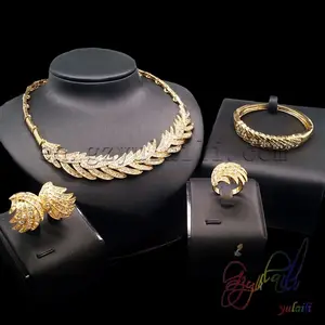 golden feather jewelry set 2014 pakistani bridal jewelry sets wedding gift