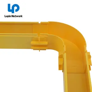 Yellow duct fiber raceway system cable tray