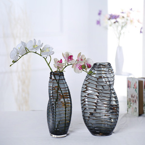 <span class=keywords><strong>Vaso</strong></span> di vetro grigio irregolare <span class=keywords><strong>30</strong></span> <span class=keywords><strong>cm</strong></span> all'ingrosso per decorazioni per la casa - Product Image 5