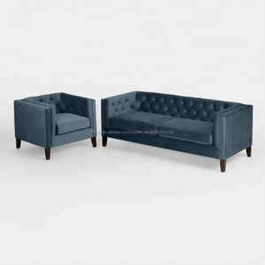 <span class=keywords><strong>2</strong></span> asiento tela salón chesterfield terciopelo soa muebles para el hogar - Product Image 4