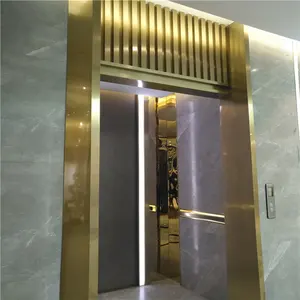 Kunden spezifisch geformter Edelstahl rahmen Aufzugs türrahmen dekorativer Gold metall gebürsteter oder Spiegel verkleidung rahmen