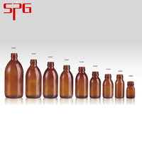 Bouteille de sirop en verre transparent, 150 ml, DIN 28 mm