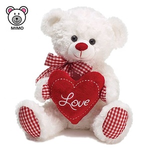 Thử Nghiệm ASTM Khá Màu Hồng Và Màu Trắng Sang Trọng Đồ Chơi Valentine Teddy Bear Với Trái Tim Thời Trang Dễ Thương Thú Nhồi Bông Mềm Valentine Sang Trọng đồ chơi - Product Image 4