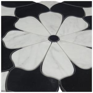 Chorro de baño mosaico azulejos diseño con flor - Product Image 4