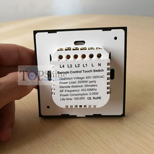 New Arrival EU Anh 4 gang cảm ứng tường chuyển đổi RF433 chuyển đổi thông minh cho ứng dụng di động điều khiển sau khi cặp với <span class=keywords><strong>RM</strong></span> Pro - Product Image 5