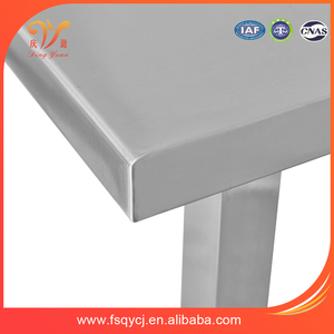 <span class=keywords><strong>De</strong></span> acero inoxidable <span class=keywords><strong>de</strong></span> 4 plazas <span class=keywords><strong>de</strong></span> <span class=keywords><strong>comida</strong></span> rápida preparar comedor mesa y sillas <span class=keywords><strong>de</strong></span> QY8-5 - Product Image 2