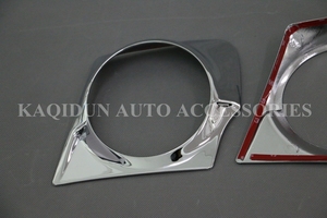 Precio barato de la alta calidad cromo y Negro frontal cubierta de la luz de niebla para Mitsubishi Triton L200 accesorios 2014 - Product Image 4