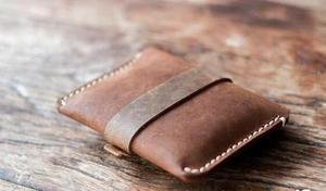 Tarjetero de Cuero Delgado para <span class=keywords><strong>Hombre</strong></span>, Diseño Original Personalizado, Cartera de Cuero Crazy Horse - Product Image 3