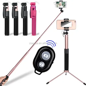 Automatic blue tooth flexible selfie stick case tripod selfie stick