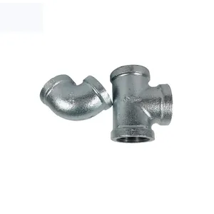 Low price Plain End Baked Galvanized Malleable Iron Pipe Fittings mech malleable iron fittings malleable cast iron