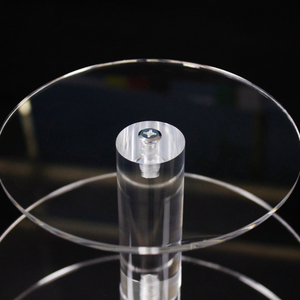 Tùy chỉnh kích thước mutil 7 tầng lớp rõ ràng vòng acrylic bánh cưới tháp trong suốt acrylic món tráng miệng trái cây hiển thị đứng - Product Image 5