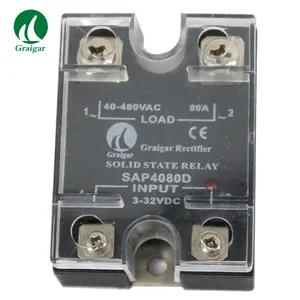 Rơ Le Trạng Thái Rắn Một Pha SSR SAP4080D 80A 40-480V DC Điều Khiển