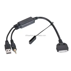 Para Mini Cooper B M W I-DRIVE iPod iPhone entrada de Audio de carga adaptador de Cable 3,5mm