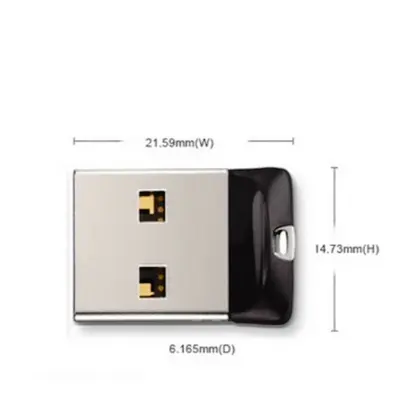 Pendrive negro USB 2,0, unidad Flash super mini, 64GB, 32G, 16GB, 8GB, 100% Original