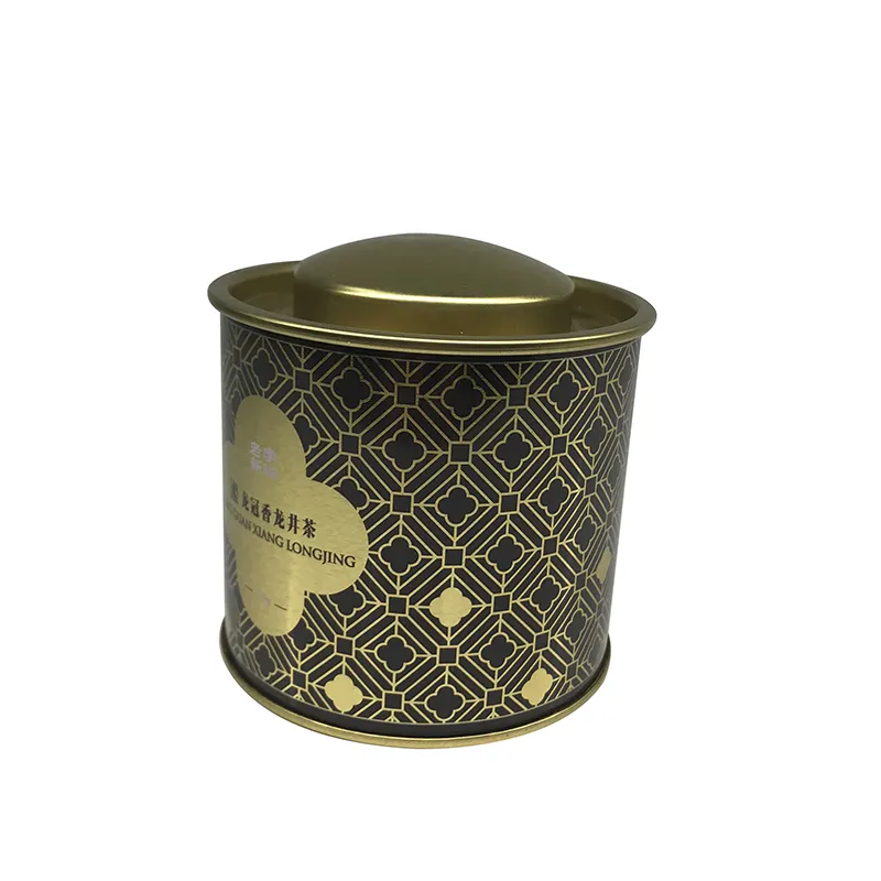 Metallic Gouden Tin Caf Au Lait Jamaica Hoge Mountasin Koffiebonen Kan Art Van Thee Tin Jasmijn Thee Tin Zee zout