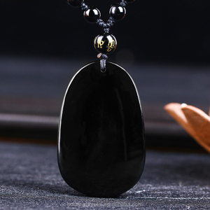 Fortuna diosa natural obsidiana talla para la venta - Product Image 4