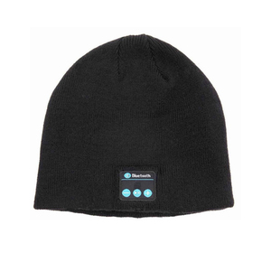 <strong>Hat</strong> Music WholesaleWireless Headphone Knittedcap Customwovenlabel Embroideryleatherpatch logo <strong>Wool</strong> <strong>Beanie</strong> <strong>Hat</strong> - Product Image 2