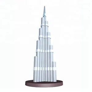 Famosa escultura de edifício dubai, burj khalifa torre