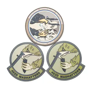 Custom Made Pattern Round Shape Sew On Tactical Logo Pvc Patches