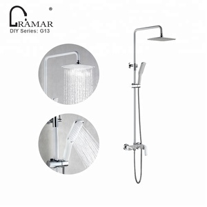 <span class=keywords><strong>Meilleur</strong></span> prix Robinet de salle de bain design blanc italien Ensemble de robinets de douche Mélangeur - Product Image 1