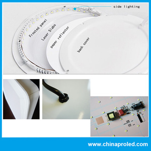 El mejor precio de china llevó el panel redondo de 90*20 panel de luz led blanco cálido/blanco con el logotipo de servicio - Product Image 3