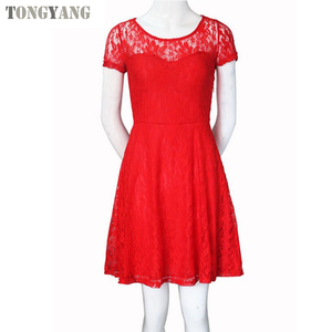TONGYANG abito da donna elegante in pizzo dolce scava fuori abiti da principessa Slim Sexy da festa - Product Image 5