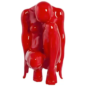 Art Statue Decoration Life Size Resin Red Man Sculpture