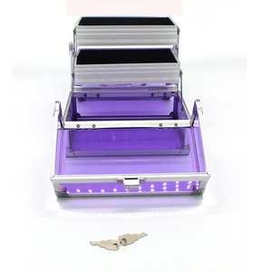 Elegante astuccio trasparente per trucco in acrilico trasparente per vanità di bellezza - Product Image 6