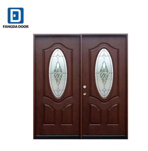 Porte double ovale Fangda 3/4 en acajou et fibre de verre, pré-montée, moderne, pour hôtel, finition de qualité, ouverture latérale - Product Image 2