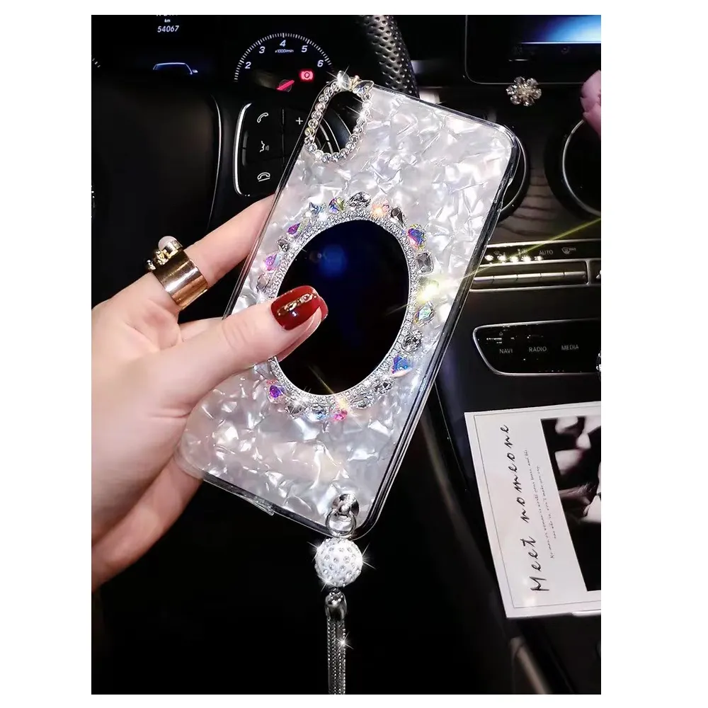 Fashion Gadis Diamond Case untuk iPhone 8 8 PLUS Magic Cermin Case untuk iPhone 7 7Plus 6 6Plus XS Max