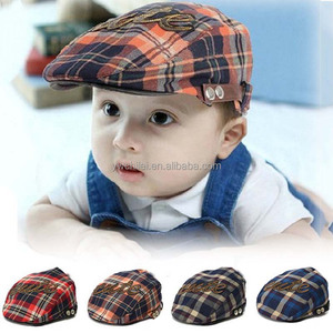 Bébé Enfants Enfants Garçons Soleil Beau Vérifier Cabbie Golf Pageboy Béret - Product Image 1