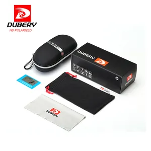 Dubery 4024แว่นกันแดดชุดบรรจุภัณฑ์กล่องกระดาษกระเป๋าผ้า EVA ซิปกรณีบัตรทดสอบโพลาไรซ์