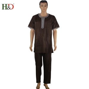H & D Dernière conception de costume hommes <span class=keywords><strong>2022</strong></span> Hommes <span class=keywords><strong>Chemise</strong></span> Pantalon Costumes de mariage africains - Product Image 4